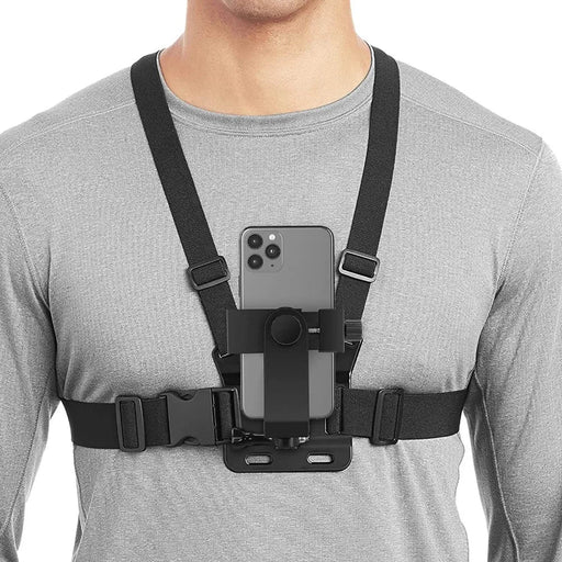 1 soporte ajustable para teléfono con correa pectoral Color negro. - Quierox - Tienda Online