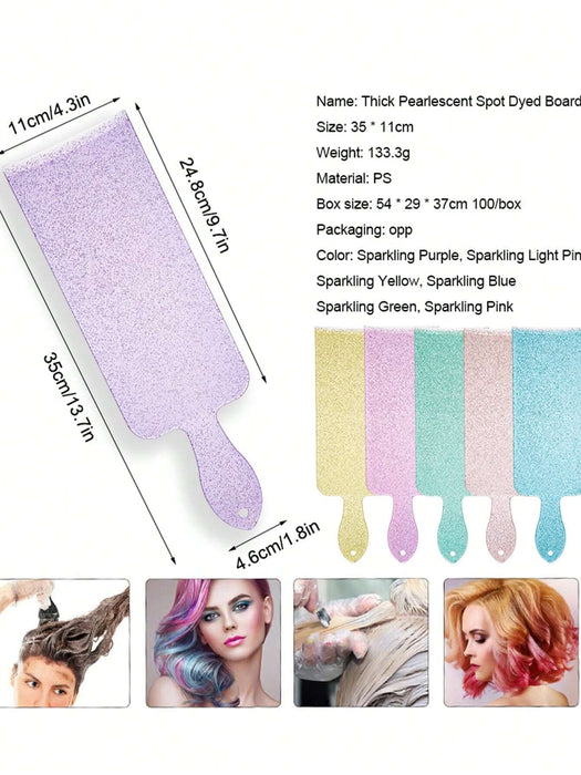 1 Tabla de teñido transparente con brillos, tabla de mechas, teñido con aceite horneado - Quierox - Tienda Online
