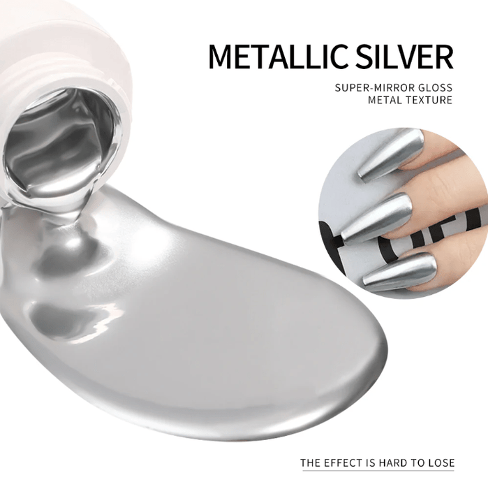 1 tarro de esmalte de uñas con efecto espejo metálico - Quierox - Tienda Online