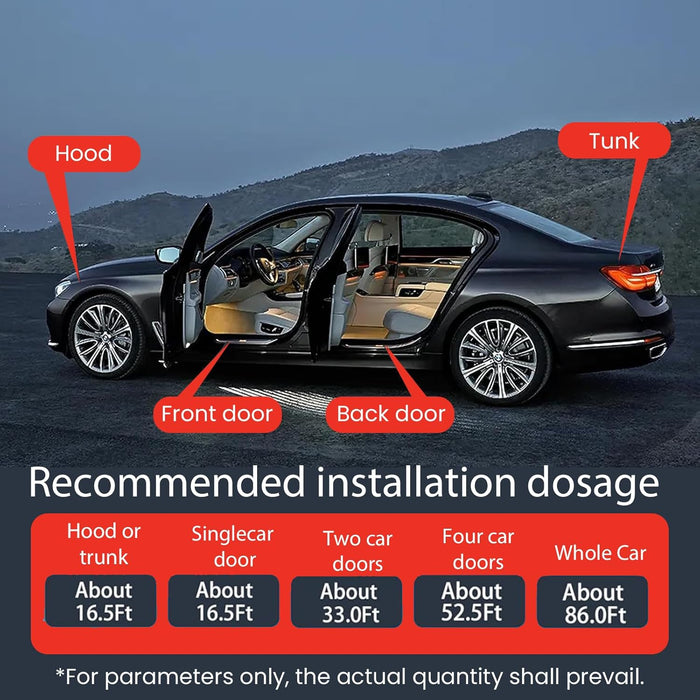 1 tira de sellado de aislamiento acústico de goma para puerta de automóvil - Quierox - Tienda Online