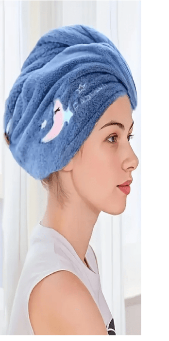 1 toalla de microfibra de secado rápido para el cabello - Suave forro polar coral de ducha - Quierox - Tienda Online