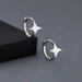 1 Uds. Pendientes de aro de estrella de Color plateado gótico - Quierox - Tienda Online