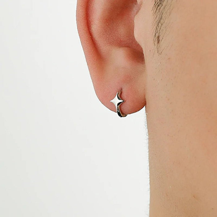 1 Uds. Pendientes de aro de estrella de Color plateado gótico - Quierox - Tienda Online