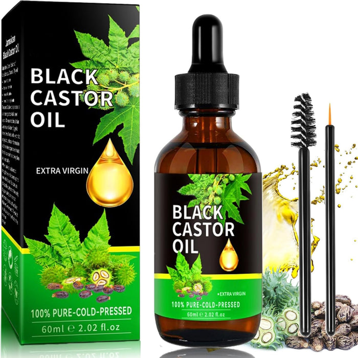 1 unidad de Aceite de Ricino 60 ml/2.02 fl oz, Aceite Esencial Prensado en Frío para Cuidado del Cabello - Quierox - Tienda Online