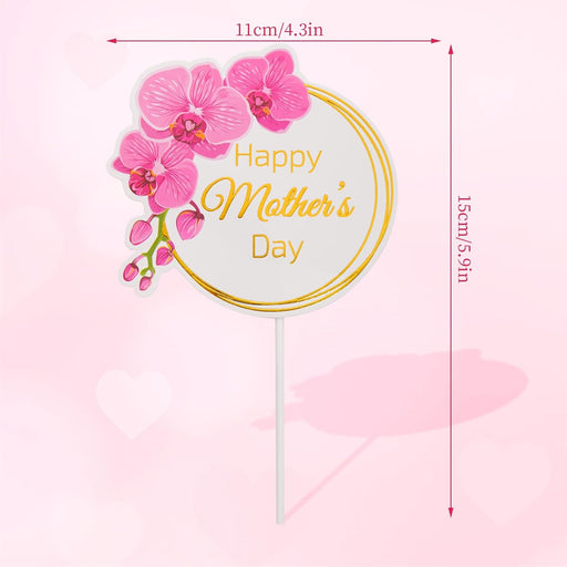10 adornos para tartas del Día de la Madre, diseño de flores para cupcakes - Quierox - Tienda Online