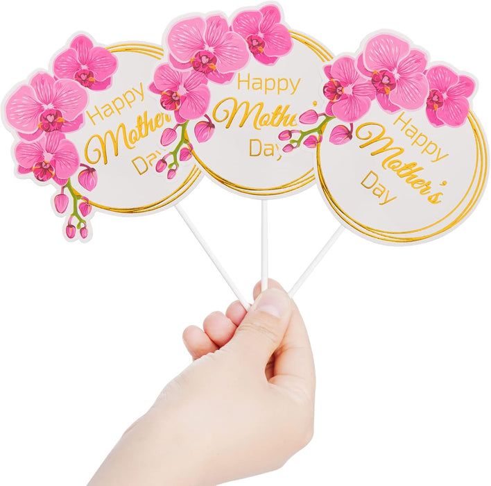 10 adornos para tartas del Día de la Madre, diseño de flores para cupcakes - Quierox - Tienda Online