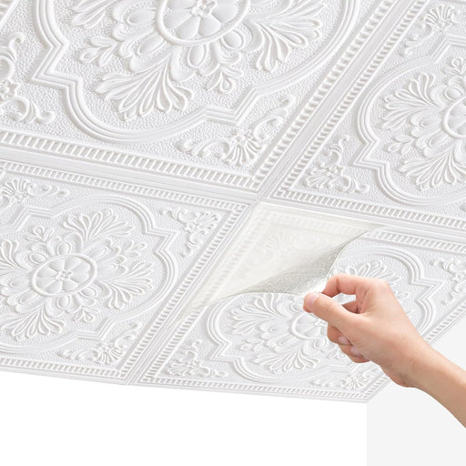 10 Azulejos de techo, paneles de pared 3D de espuma para despegar y pegar - Quierox - Tienda Online