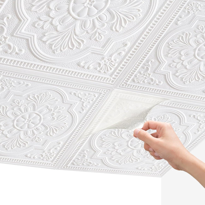 10 Azulejos de techo, paneles de pared 3D de espuma para despegar y pegar - Quierox - Tienda Online
