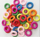 10 cuentas de madera teñidas de varios colores, con forma de donut, redondas, para hacer joyas - Quierox - Tienda Online