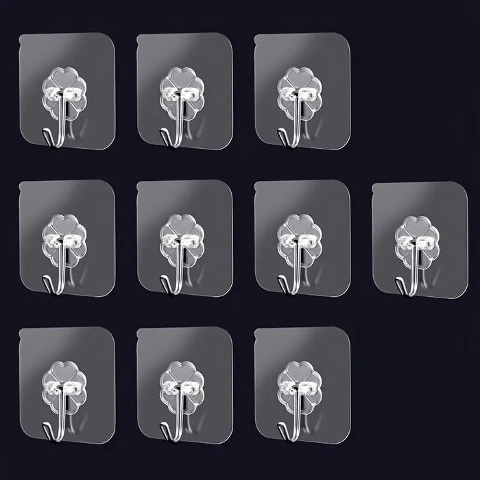 10 Ganchos de pared sin residuos - Juego de ganchos multiusos - Quierox - Tienda Online