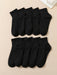10 pares de calcetines transpirables de media pantorrilla de color liso para hombre - Quierox - Tienda Online