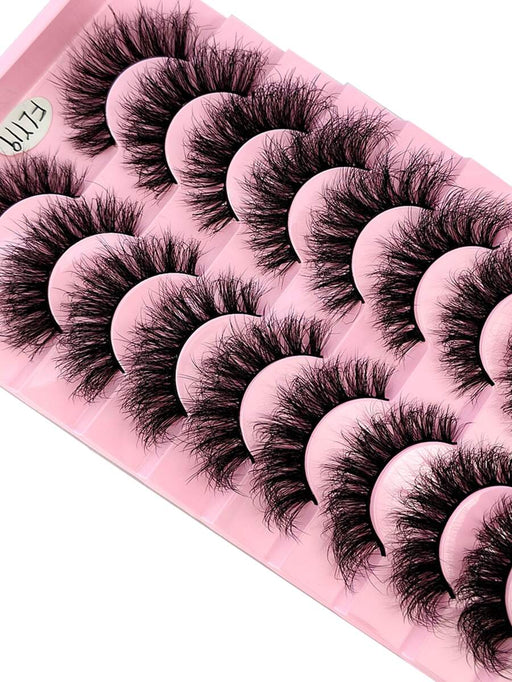 10 pares de pestañas postizas rusas de visón esponjosas, pestañas postizas 3D - Quierox - Tienda Online