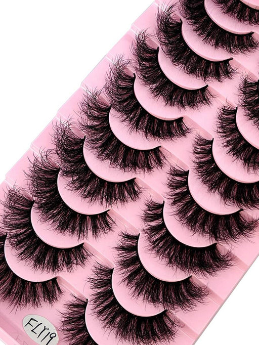 10 pares de pestañas postizas rusas de visón esponjosas, pestañas postizas 3D - Quierox - Tienda Online