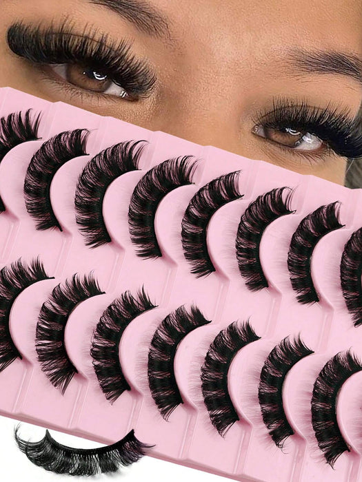 10 pares de pestañas postizas suaves, rizadas, suaves y no irritantes - Quierox - Tienda Online