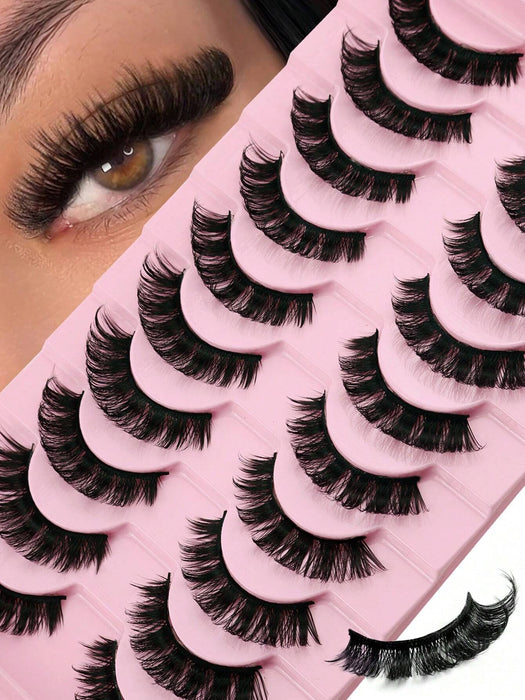10 pares de pestañas postizas suaves, rizadas, suaves y no irritantes - Quierox - Tienda Online