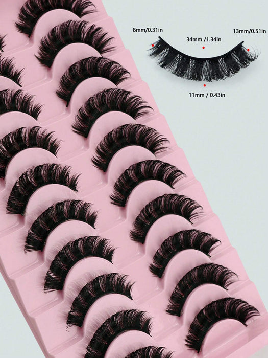 10 pares de pestañas postizas suaves, rizadas, suaves y no irritantes - Quierox - Tienda Online