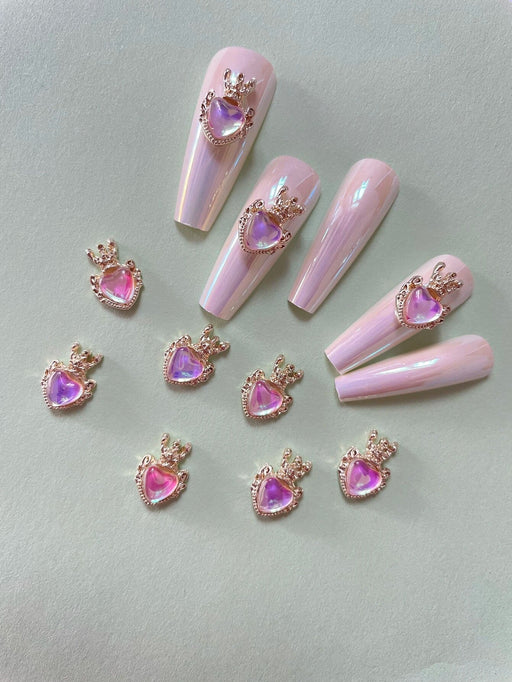 10 piezas Decoración de uñas con diseño de corazón - Quierox - Tienda Online