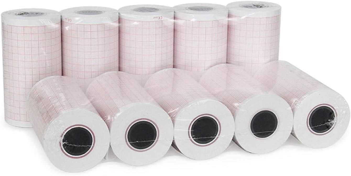 10 rollos de papel ECG Premium para máquinas de ECG de 3 canales, compatible con Edan SE-300, SE-3 y SE-301 - Quierox - Tienda Online