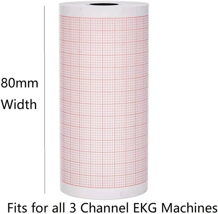 10 rollos de papel ECG Premium para máquinas de ECG de 3 canales, compatible con Edan SE-300, SE-3 y SE-301 - Quierox - Tienda Online