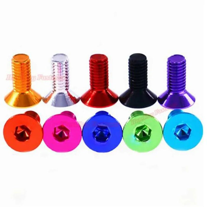 10 tornillos hexagonales planos de aluminio, tornillos de cabeza avellanada hexagonal de aluminio - Quierox - Tienda Online