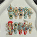 10 uñas postizas press on chinas retro hechas a mano con diseño de dragón y fénix coloridas con diamantes - Quierox - Tienda Online
