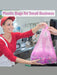100 bolsas de plástico rosa con asas, de polietileno para la compra extra gruesas - Quierox - Tienda Online