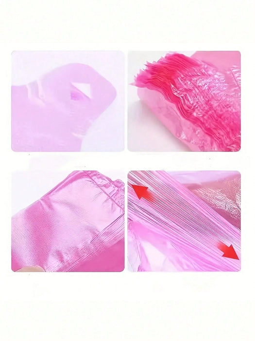 100 bolsas de plástico rosa con asas, de polietileno para la compra extra gruesas - Quierox - Tienda Online