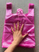 100 bolsas de plástico rosa con asas, de polietileno para la compra extra gruesas - Quierox - Tienda Online