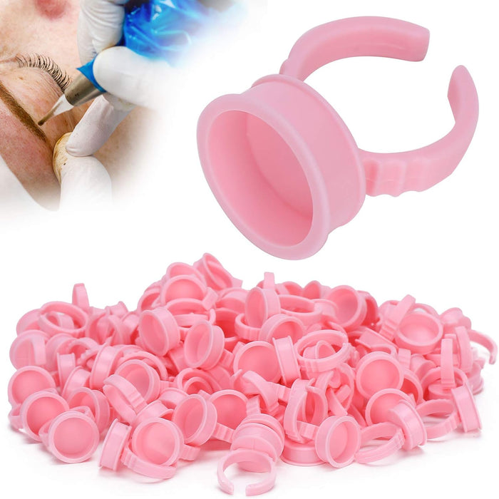 100 pcs Anillos de pegamento para extensiones de pestañas - Quierox - Tienda Online