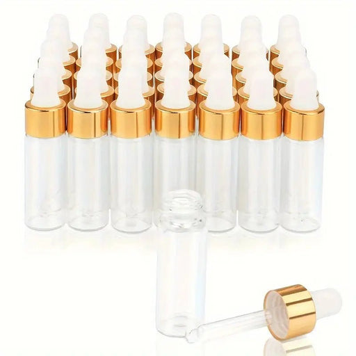 100 piezas, botella de gotero de vidrio transparente de 3 ml, - Quierox - Tienda Online