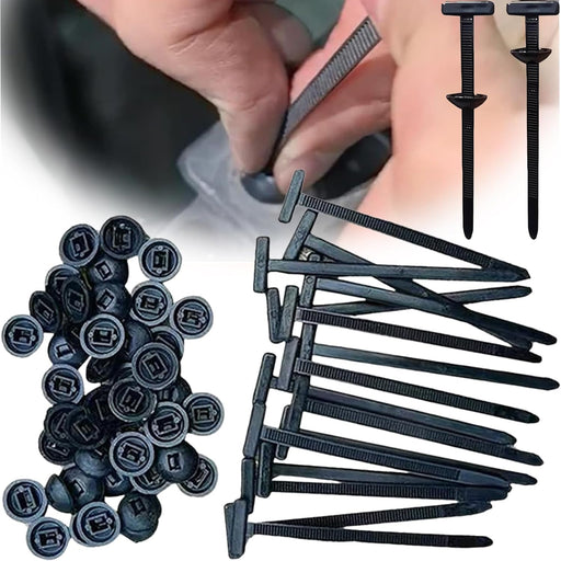 100 piezas de nailon universal hebilla de brida de cables, soporte de nailon autobloqueante - Quierox - Tienda Online