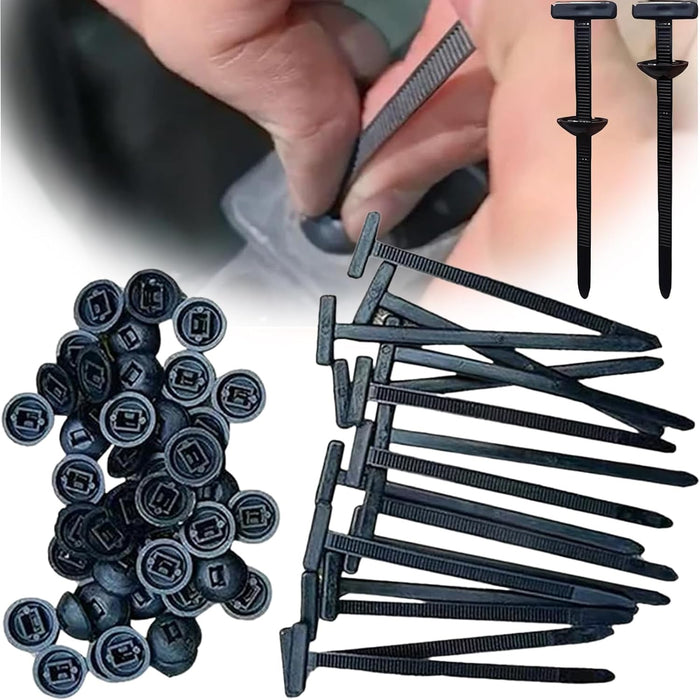 100 piezas de nailon universal hebilla de brida de cables, soporte de nailon autobloqueante - Quierox - Tienda Online