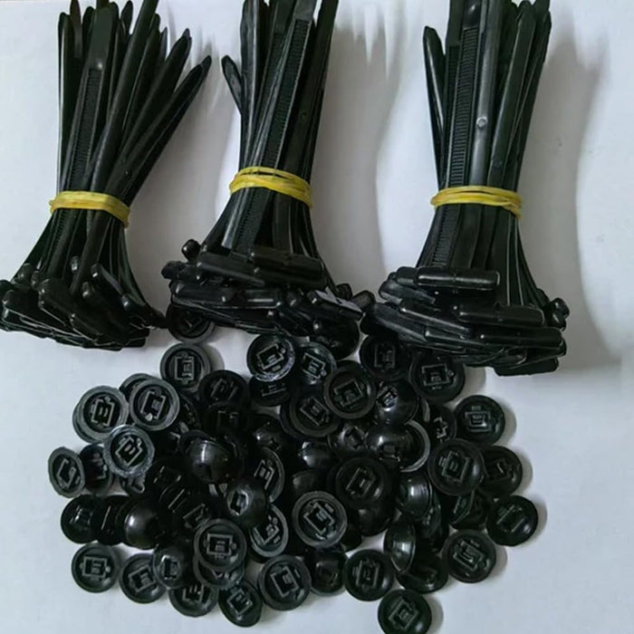 100 piezas de nailon universal hebilla de brida de cables, soporte de nailon autobloqueante - Quierox - Tienda Online