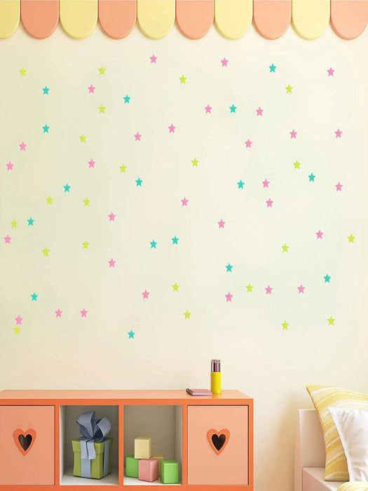 100 piezas de pegatinas de pared de plástico, calcomanías luminosas en forma de estrella - Quierox - Tienda Online