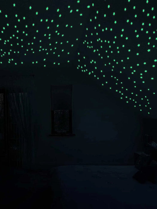 100 piezas de pegatinas de pared de plástico, calcomanías luminosas en forma de estrella - Quierox - Tienda Online