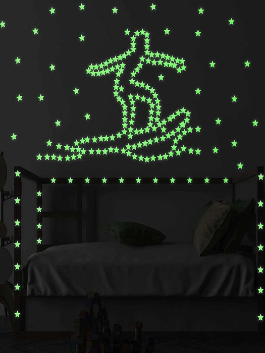 100 piezas de pegatinas de pared de plástico, calcomanías luminosas en forma de estrella - Quierox - Tienda Online