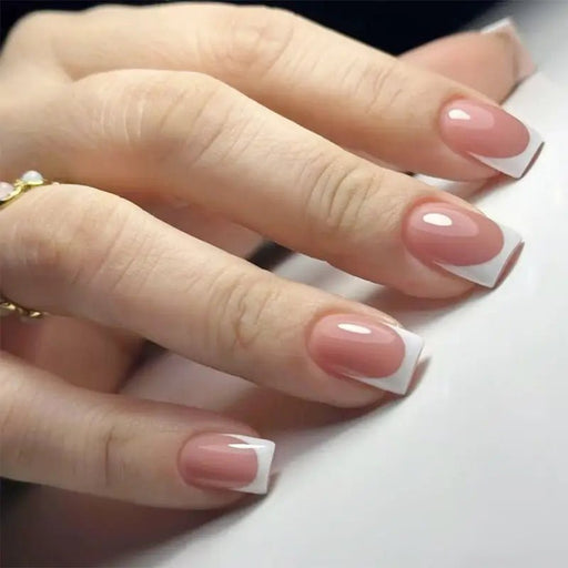 100 piezas de punta de uñas cuadradas brillantes cortas - Quierox - Tienda Online