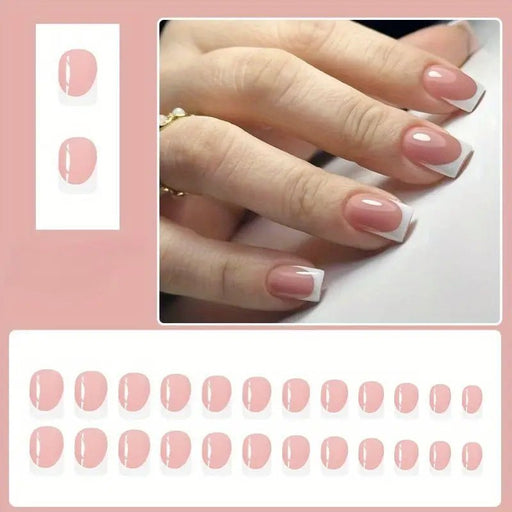 100 piezas de punta de uñas cuadradas brillantes cortas - Quierox - Tienda Online