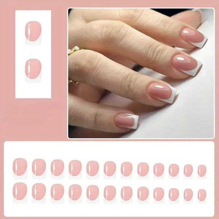 100 piezas de punta de uñas cuadradas brillantes cortas - Quierox - Tienda Online
