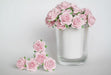 100 piezas Mini flores de papel rosa Color 15 mm - Quierox - Tienda Online
