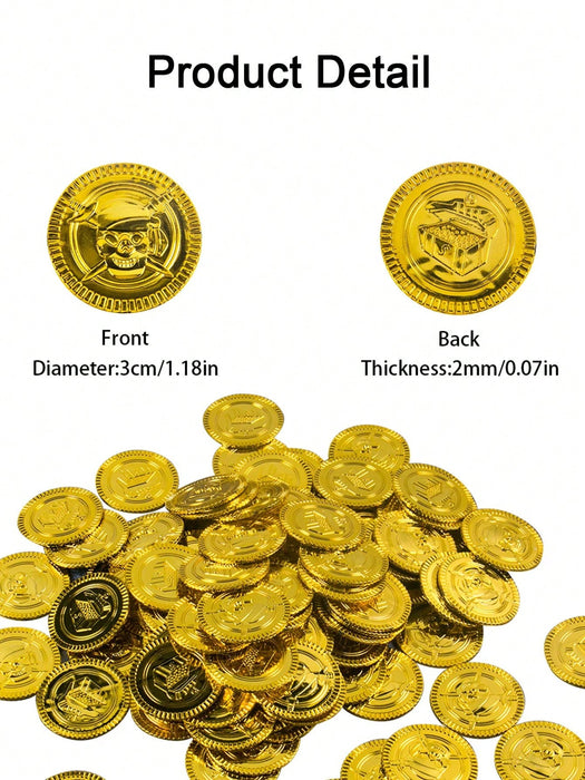 100 Piezas Monedas de Pirata Cosplay de Plástico Falsas para Regalo - Quierox - Tienda Online