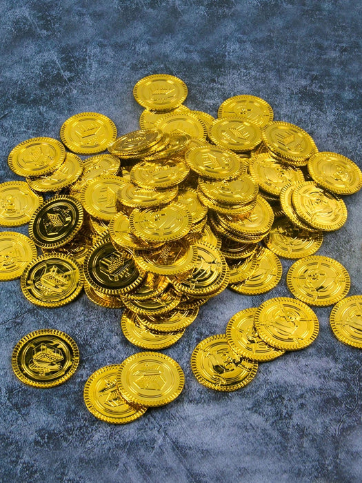 100 Piezas Monedas de Pirata Cosplay de Plástico Falsas para Regalo - Quierox - Tienda Online