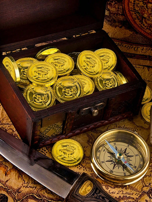 100 Piezas Monedas de Pirata Cosplay de Plástico Falsas para Regalo - Quierox - Tienda Online