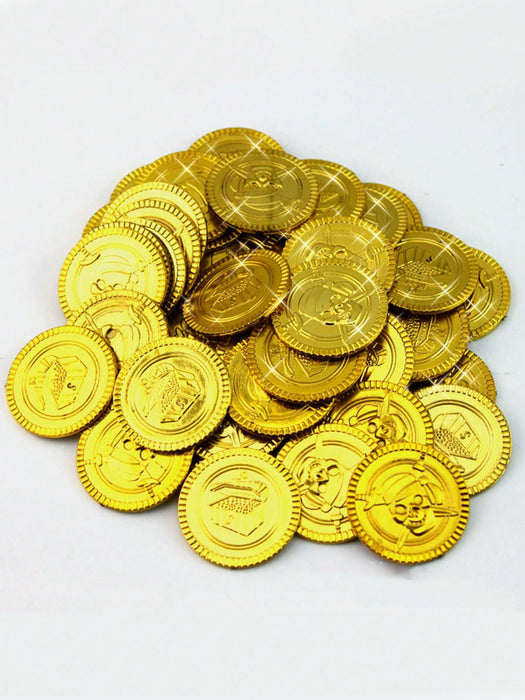 100 Piezas Monedas de Pirata Cosplay de Plástico Falsas para Regalo - Quierox - Tienda Online