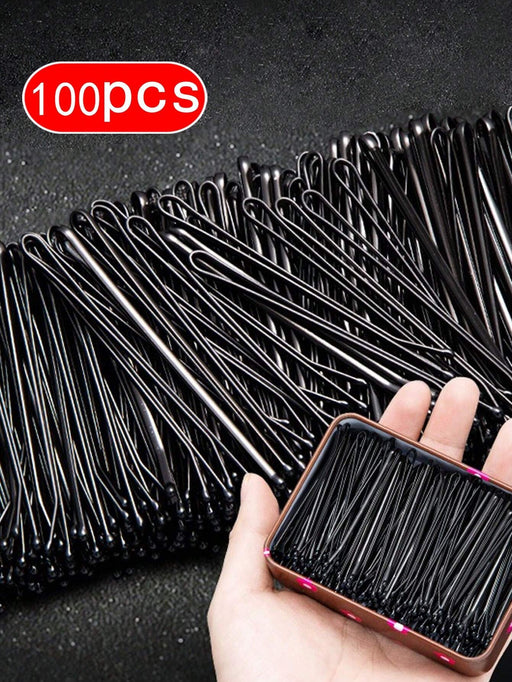 100 piezas Pinzas para el cabello negras para mujer, pinzas laterales para flequillo - Quierox - Tienda Online
