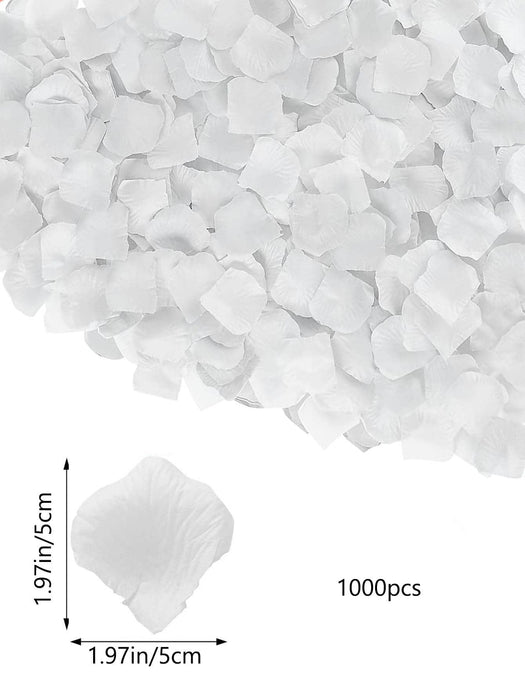 1000 piezas/set de flores artificiales blancas románticas, para fiestas - Quierox - Tienda Online