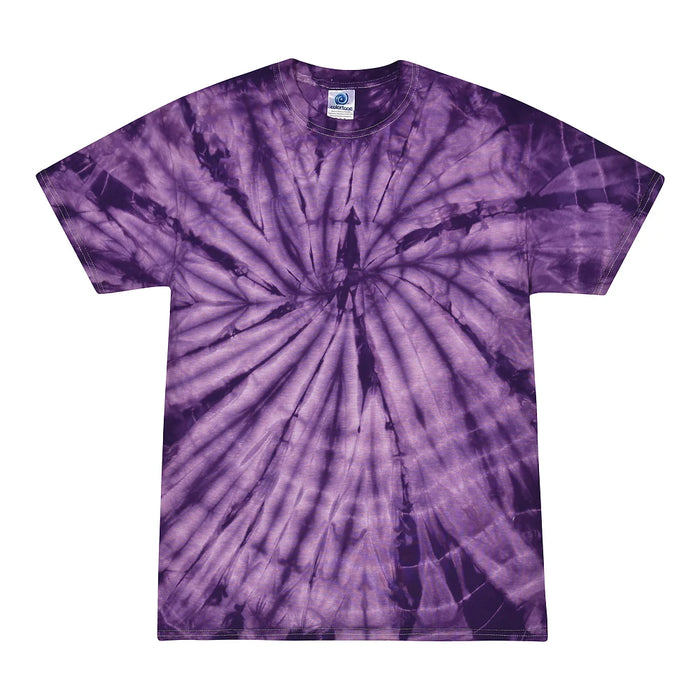 Camiseta Colortone 1001 multicolor teñida con la técnica tie-dye - Morado araña