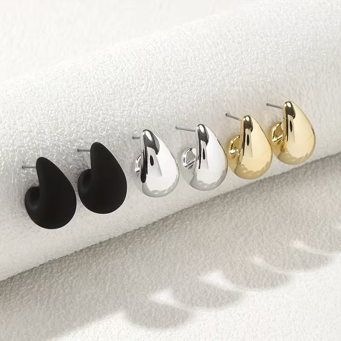 Conjunto de 6 aretes elegantes y sencillos para mujer con forma de lágrima