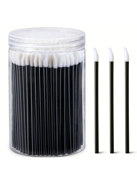 SHEIN 100 piezas Aplicadores de brillo labial con 1 contenedor de repuesto
