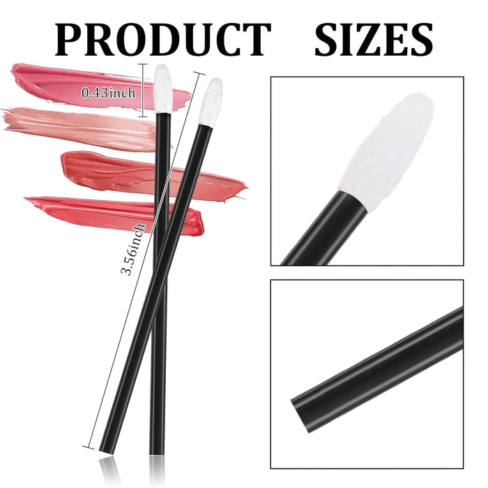 SHEIN 100 piezas Aplicadores de brillo labial con 1 contenedor de repuesto